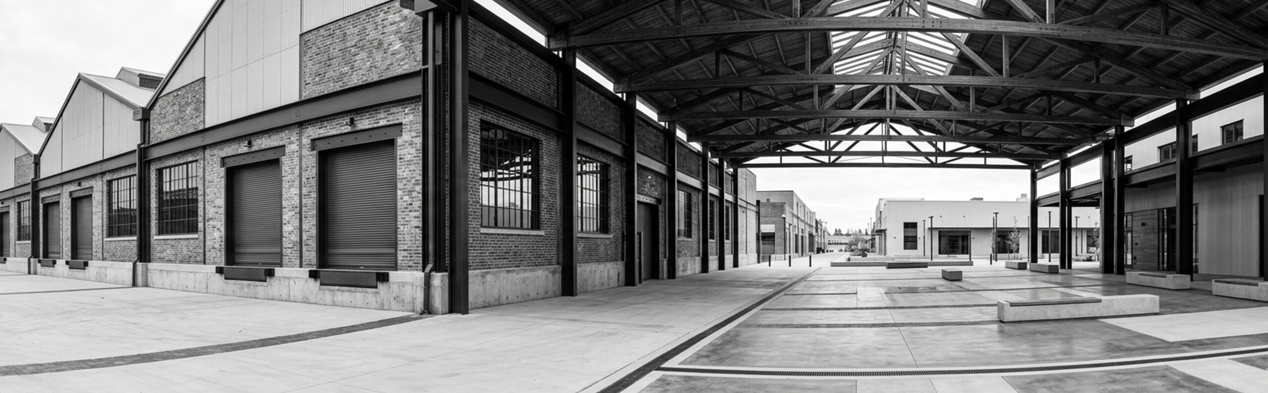 warehouses and public spaces
